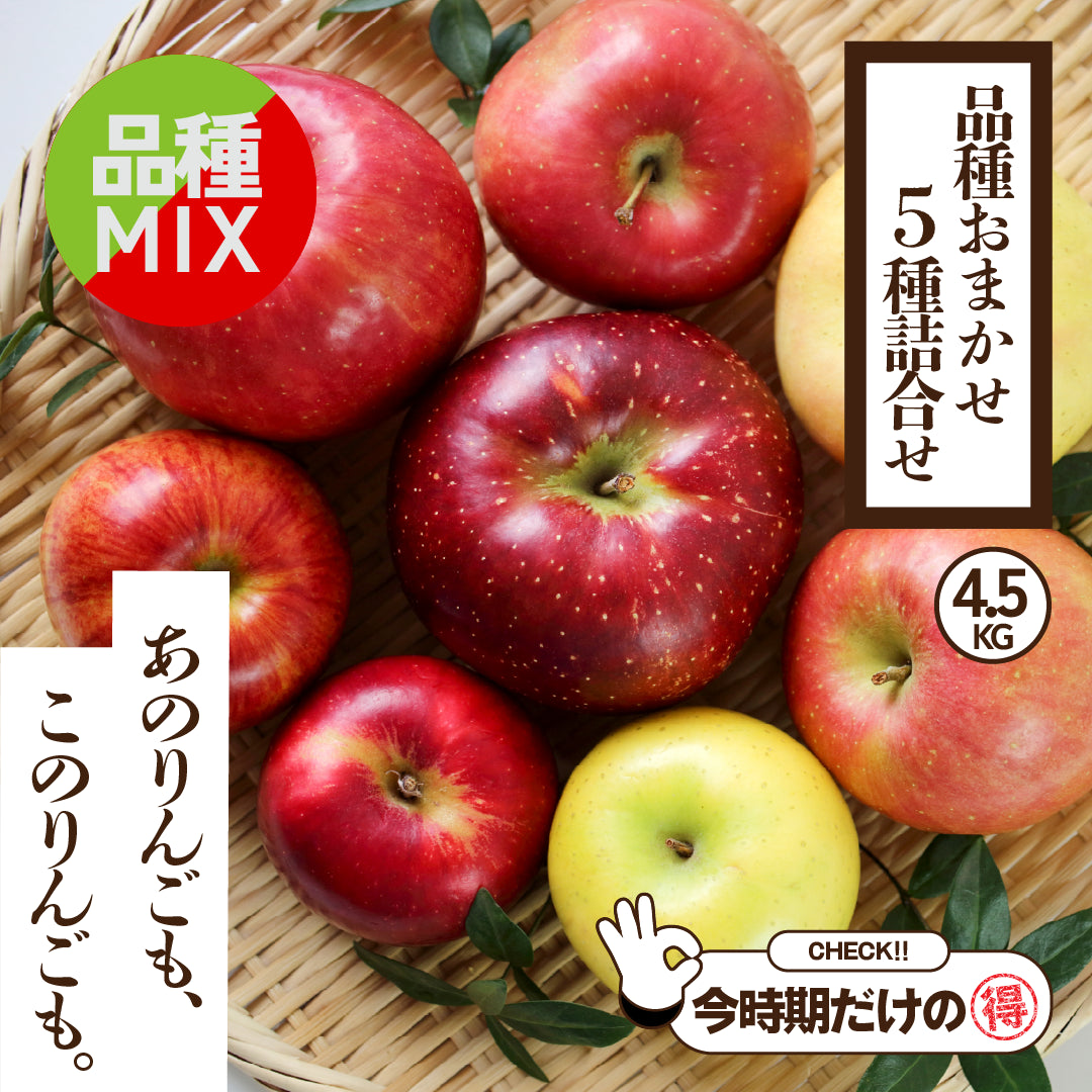 りんご5種詰め合わせ 4.5kg | 産地直送通販 | 青森りんご | RED APPLE