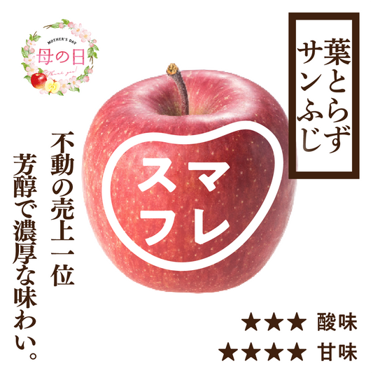 【母の日特典付き】贈答用スマートフレッシュ葉とらずサンふじ